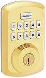 Kwikset 9250TRS-L03S Transitional Powerbolt 2 Electronic SmartCode Deadbolt SmartKey with RCAL Latch and RCS Strike Lifetime Brass Finish