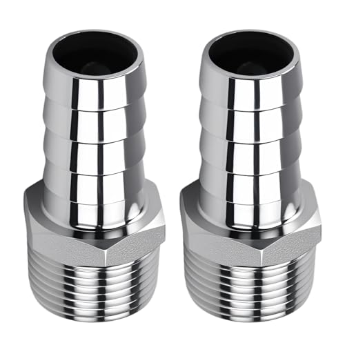 RUHUALIFE 1in Hose Barb to 1in NPT Male Adapters