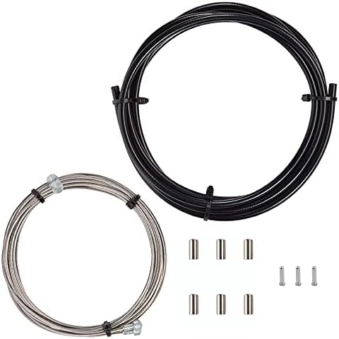 Vitel Cycles Universal Brake Cable Kit Front and Rear Set with Black Housing for Shimano/Sram Mountain | Hybrid | Road Bike 
