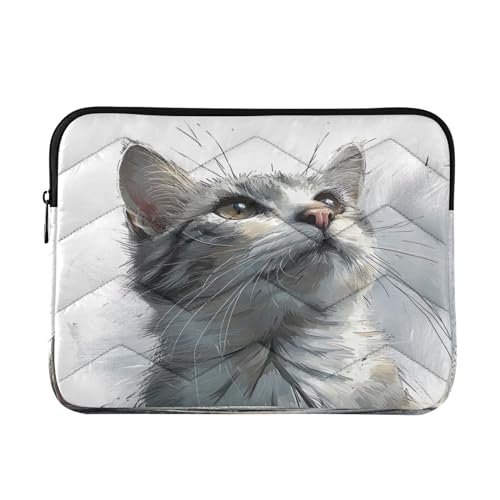 Funda para portátil 13-14 pulgadas impermeable con diseño de gato