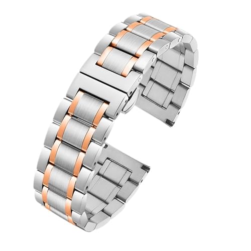 [Ő] Compatible With Timex Citizen Casio Curved End Stainless Steel Strap Men 20mm 22mm Metal Watchband Watch Chain Bracelet(C S
