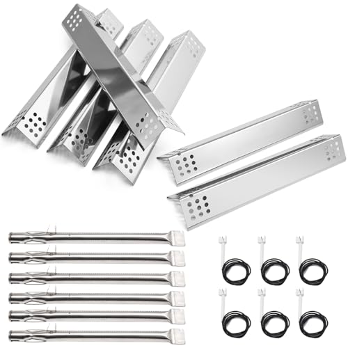 Image of Criditpid Replacement Parts for Monument Grill 77352 77352MB 77352-MB 35633 41847NG 24367 24633 6 Burner Grill, A0212926 Burner, D010012307 Flame Tamer & Igniter for Monument Grills 77352 Gas Grill