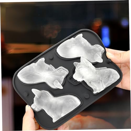 Bandeja de silicona para cubos de hielo diseño 3D Corgi miniatura 6