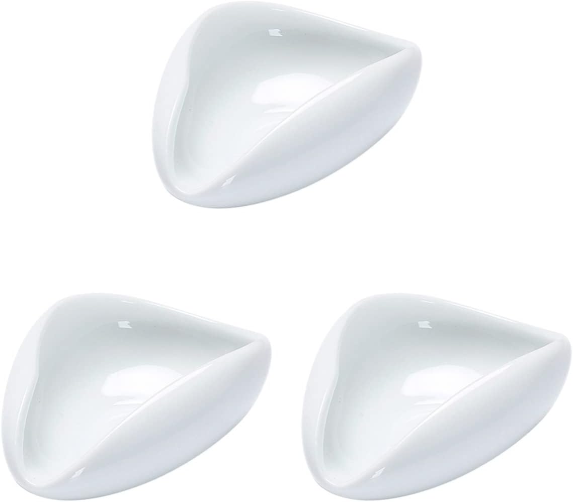 BESTonZON 3 pcs Scooper Home Dessert Porcelain Bean Vessel Scoop Kongfu Milk Tea Coffee Teaspoon Sugar Teaspoons Creative Practical Teaware Small He Kung Ceramic Kungfu Tasting