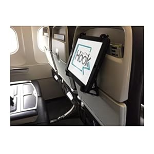 Plane, Train, car Phone and Tablet seat Back Holder, Table Clip and Phone Stand v2 Include securing Feature to Keep Your Device Secure, Compatible with iPhone, iPad, Tablets, Readers