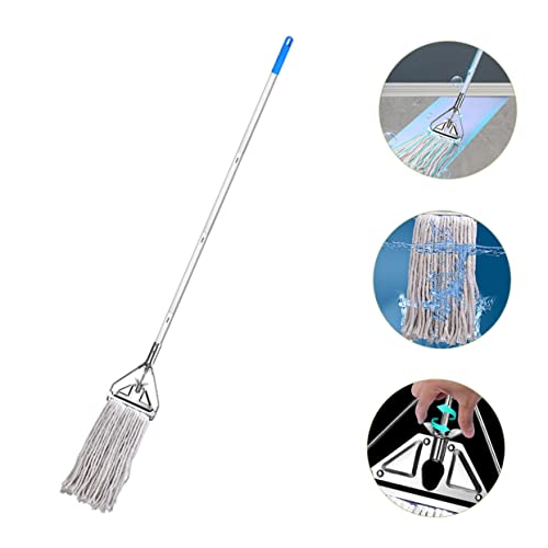 Beavorty Glass Cleaning Scraper Cotton Mop with Long Handle Cotton Mop for Tile Dust Mop for Floor Cleaning Wet Mops for Floor Cleaning Household Cotton Mop Clean Hardwood Cotton Mop