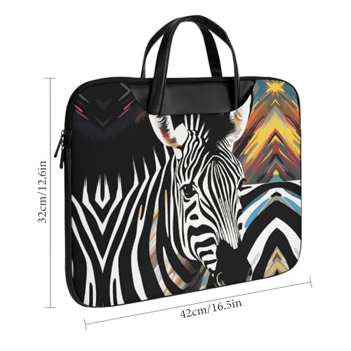 Bolso bandolera impermeable para laptop 17 pulgadas animal cebra miniatura 3