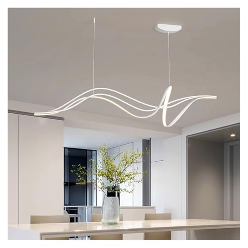 Lustre de salle à manger moderne blanc 120cm éclairage froid