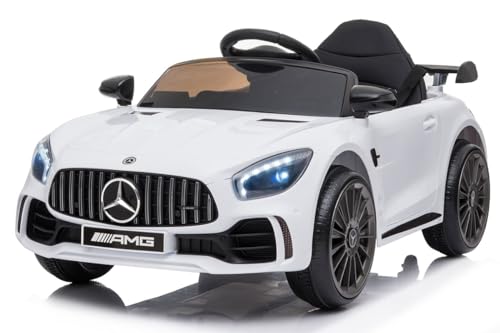 完成車発送 電動乗用ラジコン メルセデス ベンツ AMG GT-R 電動乗用カー 電動乗用玩具 [BBH288] (ホワイト)