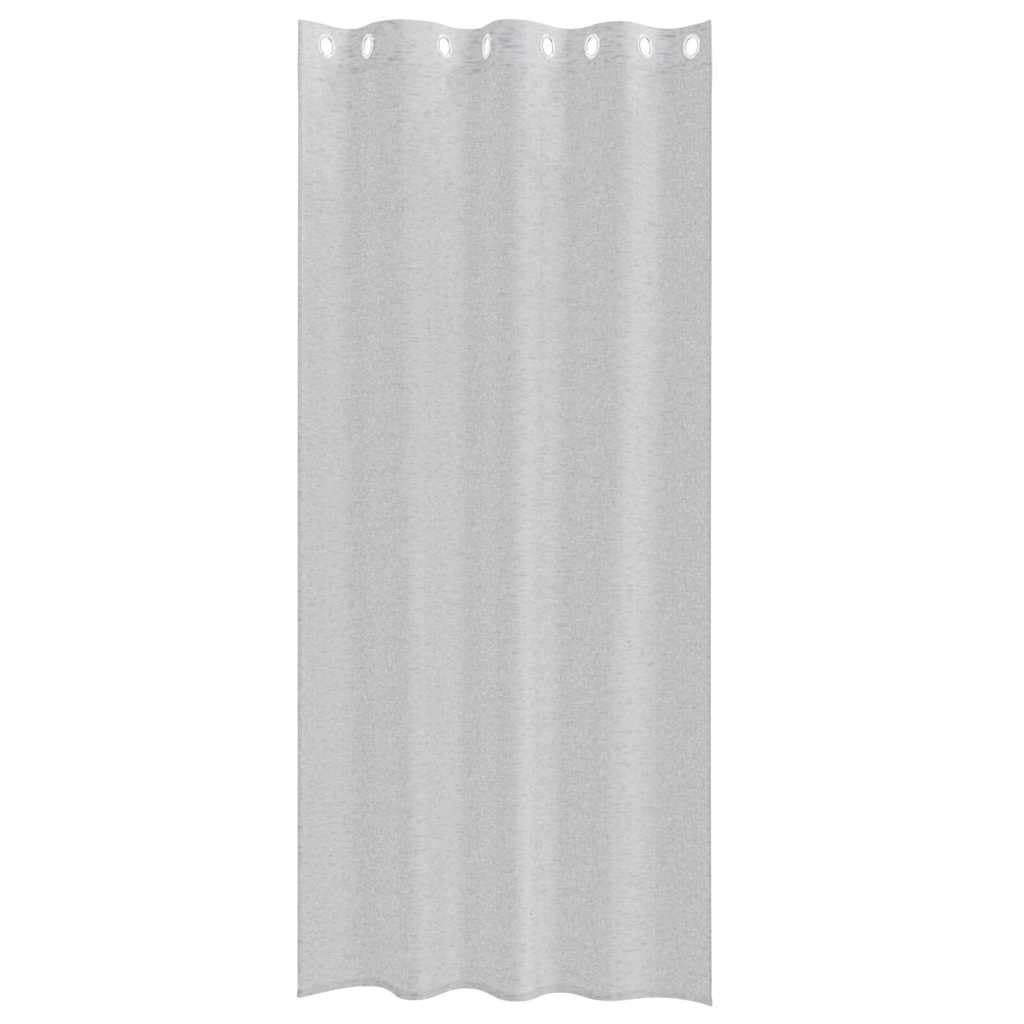 Zasłony z woalu, zestaw 2 sztuk, jasnoszare, 260 x 140 cm, poliestrowe zasłony do dekoracji okna, przezroczysta ochrona przed wzrokiem, siatka do salonu, sypialni, biura, filtr światła