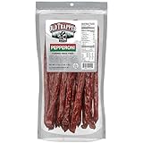 Old Trapper Pepperoni Snack Sticks, 17-Ounce Resealable Bag, Natural Wood Smoked Meat Sticks, 9 Grams of Protein and 150 Calories Per Ounce (Pack of One)