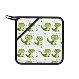 Presine da cucina con stampa di coccodrillo, in silicone, con anello per appenderlo, antiscivolo, resistenti al calore, per cucinare, decorare la cucina