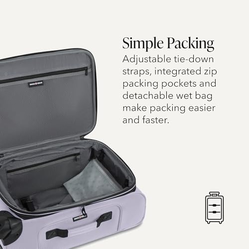Image of SWISSGEAR Sion Carry-On Spinner Luggage, Softside Expandable, Lightweight Suitcase, Evening Haze, 22.75-Inch