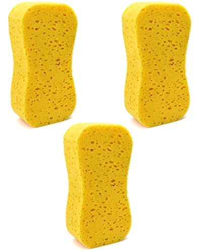 QWORK® 3 Stück autoschwamm, Schwamm autowäsche, autoschwamm lackschonend, super saugfähig, 23 * 11 * 4.5cm