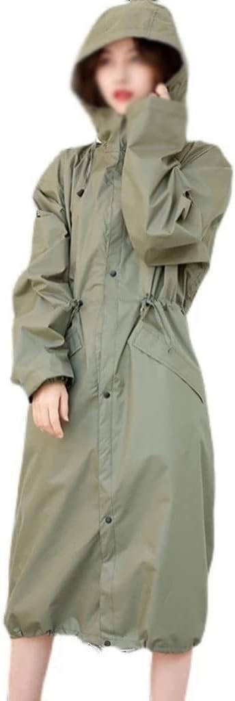 Hooded Raincoat Women Men Waterproof Outdoors Long Rain Ponchos Coat Jackets Femal Big Size(M Code)