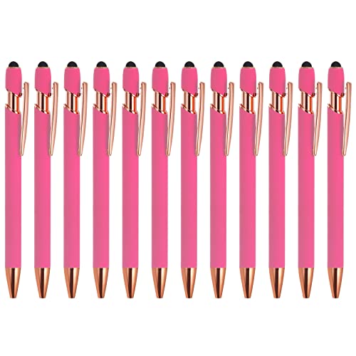Stylos à bille 2 en 1 PATIKIL lot de 12 encre noire pointe moyenne 1 mm pour écran tactile