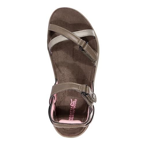 Regatta Womens Santa Cruz Strappy Adjustable Sandals - Walnut - 7 UK - 6