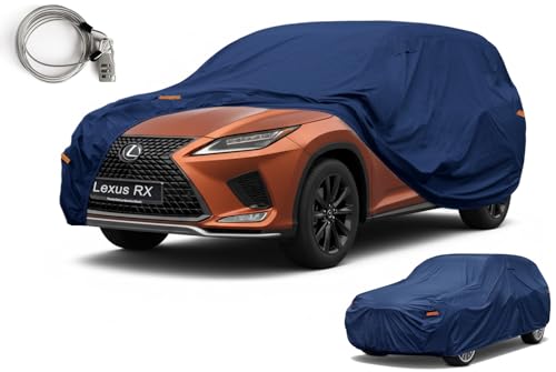 Image of Kaugung Custom Fit SUV Car Cover for Lexus RX RX330 RX350 RX450 RX500 (2003-2026), Heavy Duty Waterproof All Weather Outdoor Protection, Breathable Full Exterior Cover with Vent