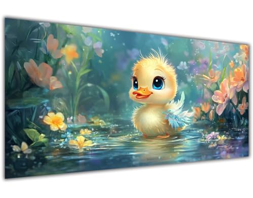 Pintar por Numeros Flor 50x100 cm Grande Pintar con Numeros Adultos Pato DIY Cuadros para Paint by Numbers Kit Lienzos Acrílico Pinceles Decor Hogar, Regalos Originales para Hombre/Mujer-KL540