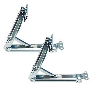 OLRWSLG 2 Stück Einstellbare Hubstützhalterung Klappenbeschlag Heben Unterstützung 12-fach verstellbar Verriegelungs Scharnier für Betten, Schreibtischdeckel, Zeichentische – (100-120 kg)
