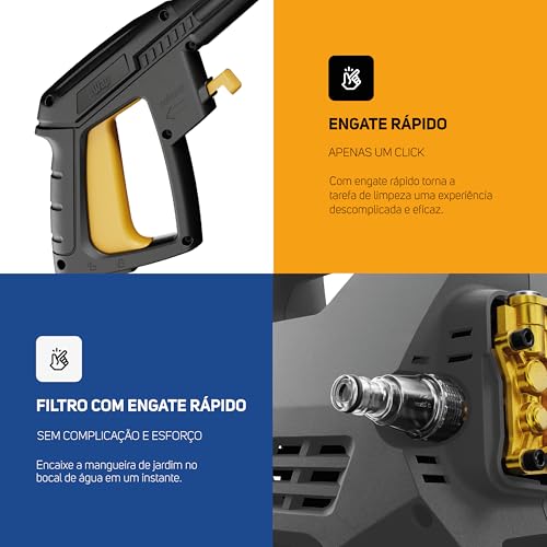 WAP Lavadora de Alta Pressão WL 4000 Limpeza Profissional 2000W, Bico Regulável, com Economia de Águ