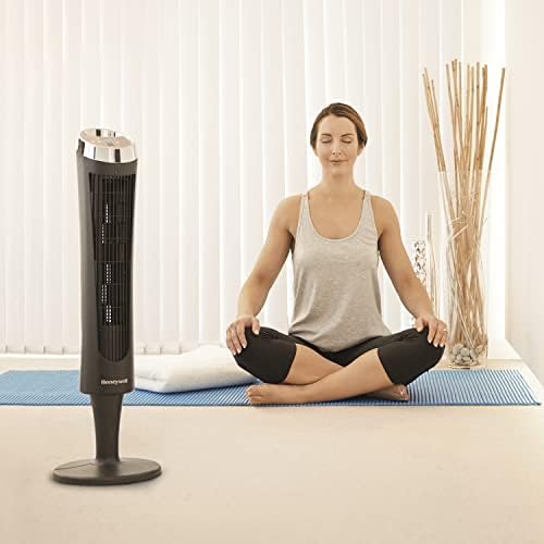 Honeywell QuietSet Tower Fan (5 Speed Settings, Oscillating 75°, Timer Function, Remote Control) HY254