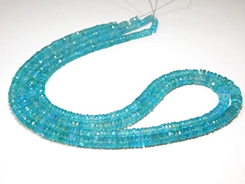 Apatite perles facettées en pierre naturelle pour création de bijoux raffinés