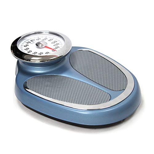 OZBME Báscula de baño mecánica, báscula médica de precisión, báscula de Peso médica de Salud Profesional, báscula analógica de Esfera Grande, Capacidad de 200 kg/440 LB