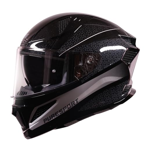 Image of Royal Enfield Crossair Puresport Gradient Full Face Helmet (Size: XL)-HEA240030-GREY