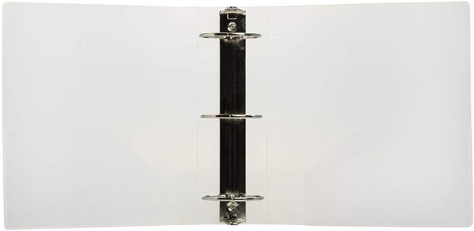 JAM PAPER Plastic 3 inch Binder - Clear 3 Ring Binder - Sold Individually