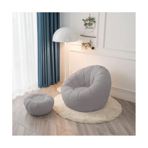 Sillón puff con relleno, sofá suave para sala de estar, silla de suelo tatami lavable con reposapiés, cómodo asiento perezoso para balcón o hogar