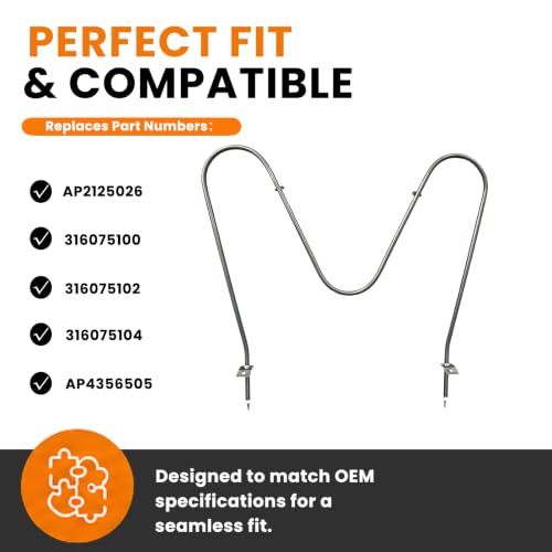 Xzionh 316075103 Oven Bake Element Compatible With Frigidaire Electric Range,Replacement AP2125026, 09990062, 316075100, 316075102, 316075104, 316282600, 3203534, AP4356505, F83-455 by Xzionh - Used condition - Image 4