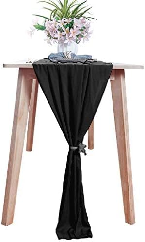 Chiffon-Table-Runner 29x120-Inch Baby Blue Wedding Table Runner 10Ft Long Sheer Table Runner Garden Xmas Table Runner Baby Shower Bridal Table Decoration