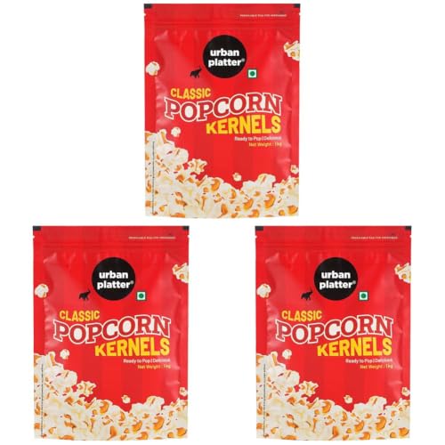 Image of Urban Platter Pop Corn Kernels, 1kg (Pack of 3)