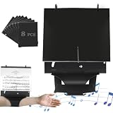 Flute Lyre, Flip Folder Marching Band, Clarinet Lyre with Adjustable Strap, Includes 8 Pcs Double-Sided Flip...