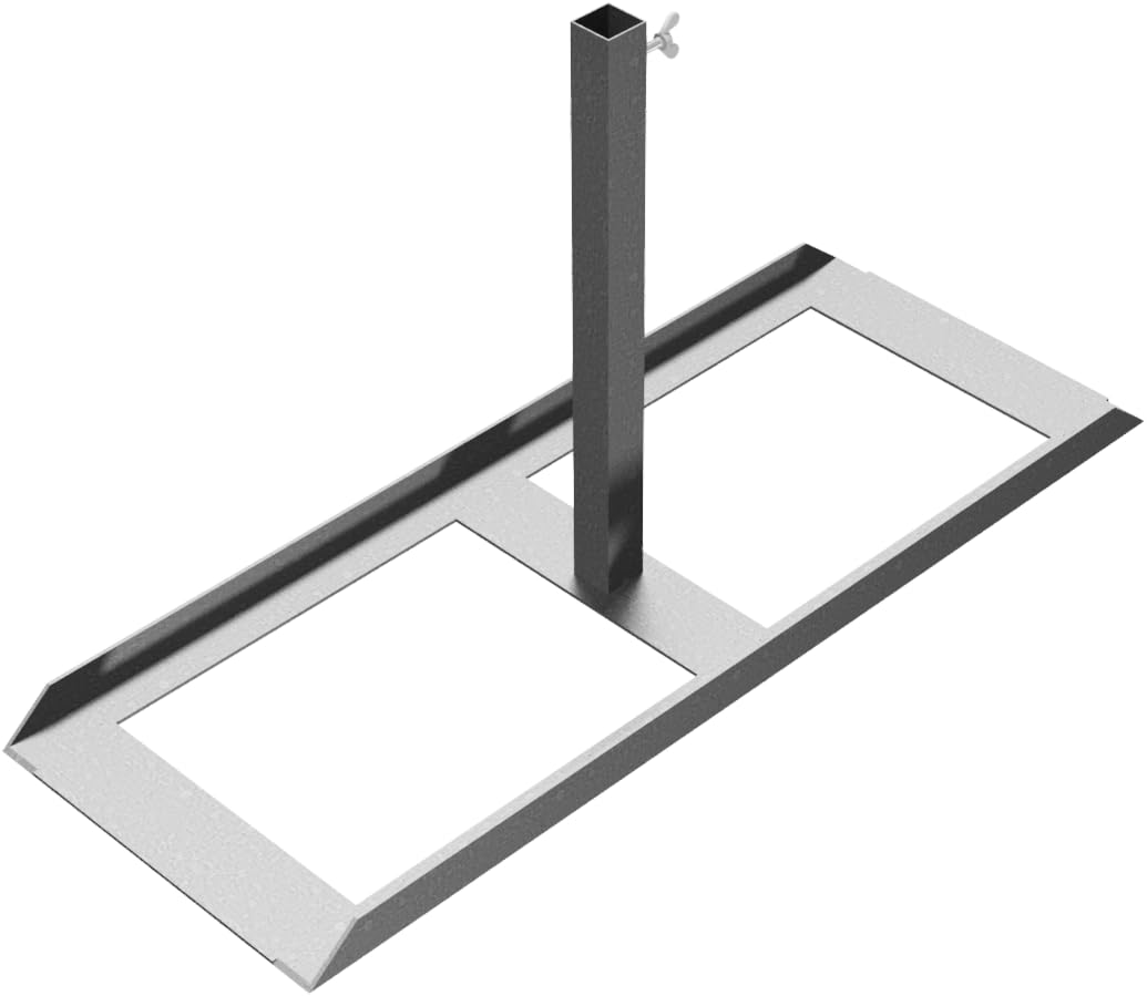 Soporte para carteles según TL Clase de peso K4 galvanizado – Tamaño base: aprox. 1200 x 450 mm.