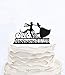 Produktbild Herr und Frau Cake Topper_Wedding Cake Topper mit Nachnamen und Datum_Custom Cake Topper mit Bicycle_Bride und Brutigam On Bike Silhouette