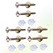 ARTIBETTER 6pcs Toilet Tank Bolt Set with Nuts and Washers Fixing Bolts for Toilet Installation Rubber WC Tool Compatible with Most Sturdy Accessories