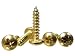 100pc. #4 x 1/2" Brass-plated Phillips Round-Head Wood Screws