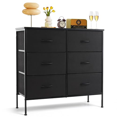 6-Drawer Dresser for Bedroom, Anti-Tip Wide Storage...