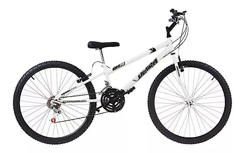 Bicicleta Ultra Bikes Rebaixada Aro 24 Reforçada Freio V-Brake – 18 Marchas Branco