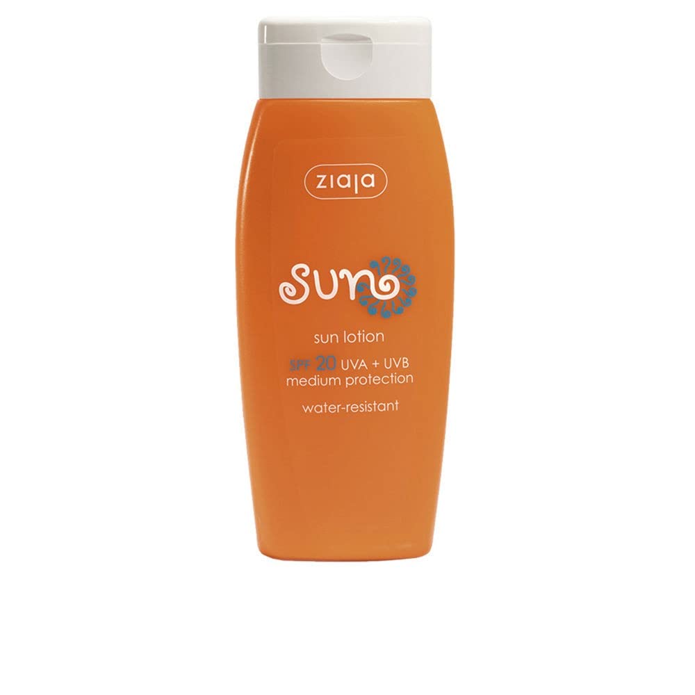 Ziaja Sun Lotion SPF 20 150ml - Moisturising Body Sunscreen with UVA UVB Protection for Daily Sun Care & Hydration