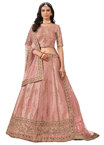 Lehenga 14875 costume indien en soie pour briller lors des mariages