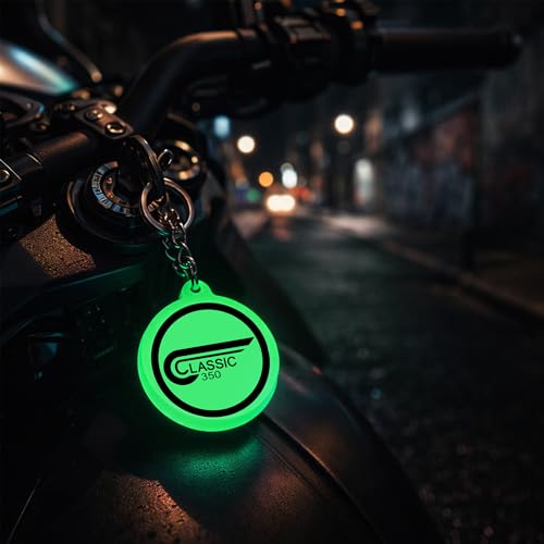 Image of Mi Glow Store Glow in Dark Keychain for Bike Men | Gift for Man | Bike Accessories | Charges in Light Glows in Dark | Key chain for Bike