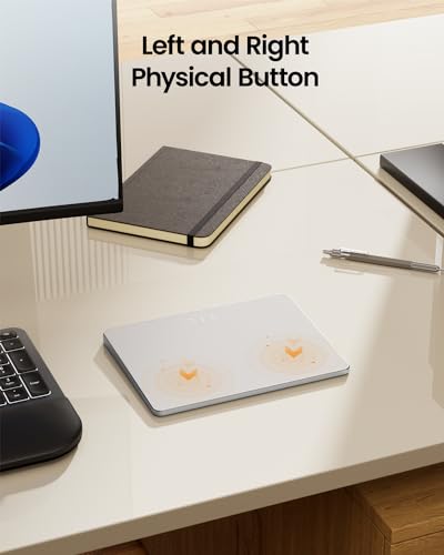 ProtoArc T1 Plus Wireless Trackpad for Windows 10/11 - Large Bluetooth Touchpad with Multi-Gesture Support