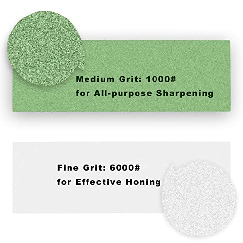 Foto von Schleifstein Messer Wetzstein Set 1000 6000 Abziehstein für Messerschärfer Whetstone Sharpening Stone Messerschleifsteine Stechbeitel