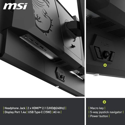 Image of MSI MAG 272UP QD-OLED X24 27-inch 4K UHD Gaming Monitor, 3840 x 2160, Quantum Dot OLED Panel, 240Hz, 0.03ms, DisplayHDR True Black 400, AMD FreeSync Premium Pro, USB C (PD 15W), Frameless