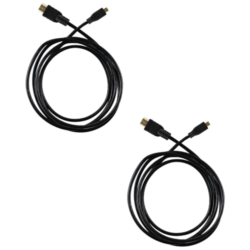 Cable micro HDMI a HDMI Fenzer de 3 pies negro contra parpadeos de pantalla en monitores pack de 2