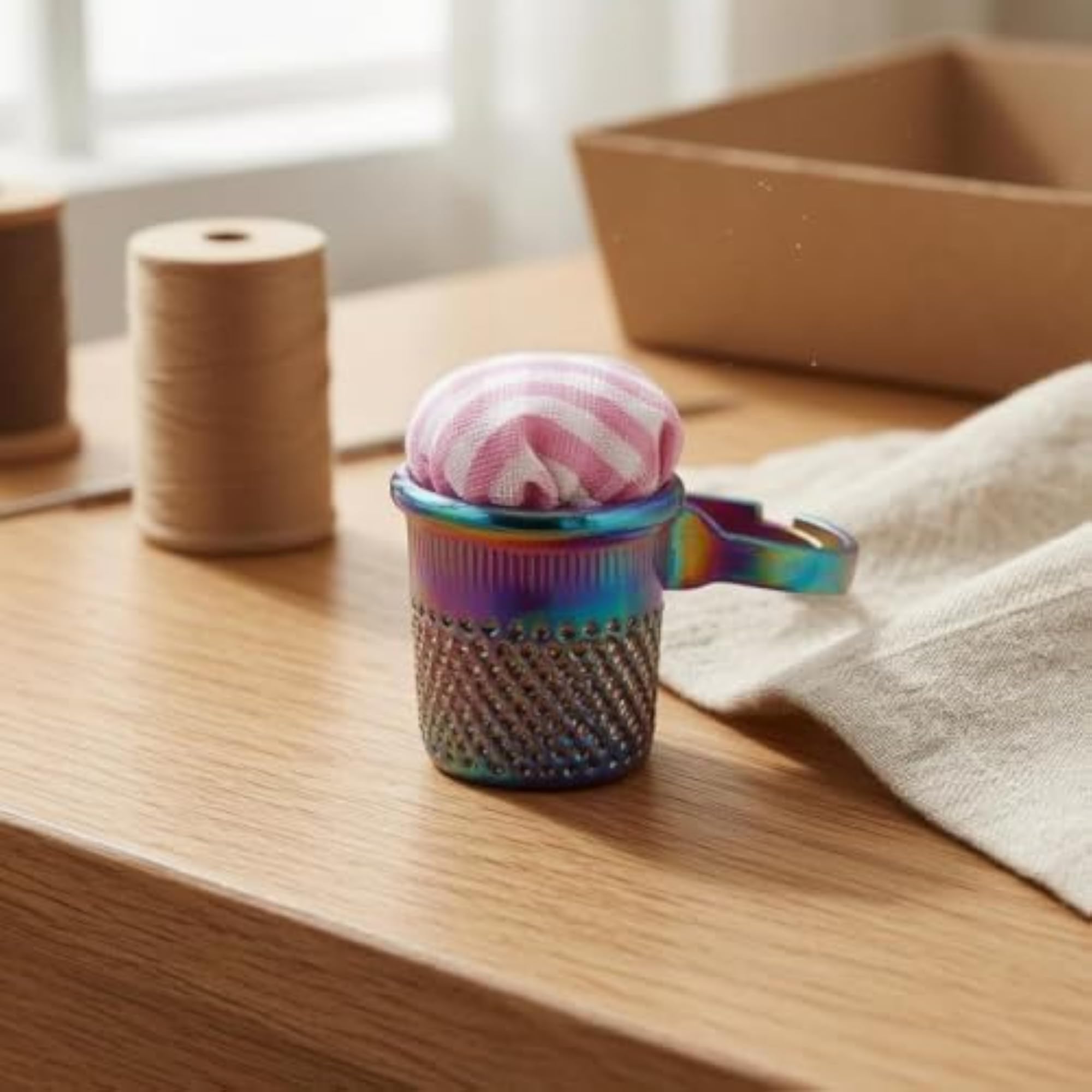 2-in-1 Sewing Thimble with Pin Cushion for Crafters