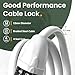 Titanker Bike Lock, Bicycle Lock 4 Feet Cable Lock 1/2 Inch Resettable Bike Locks Combination with Mounting Bracket, Bike Accessories for Bicycle, Electric Scooter, Motorcycle, White